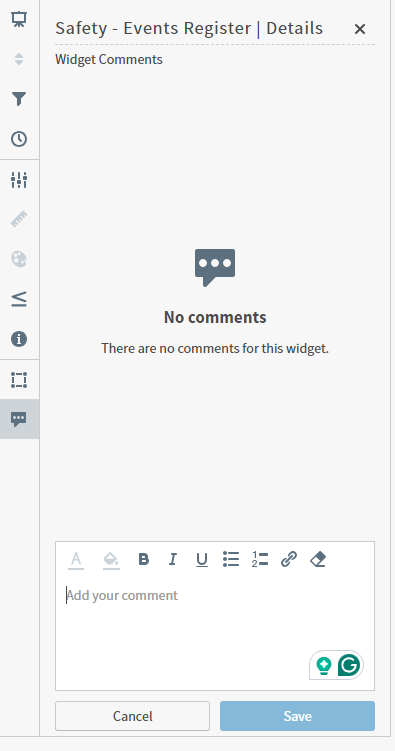 Add Widget Comments – Damstra