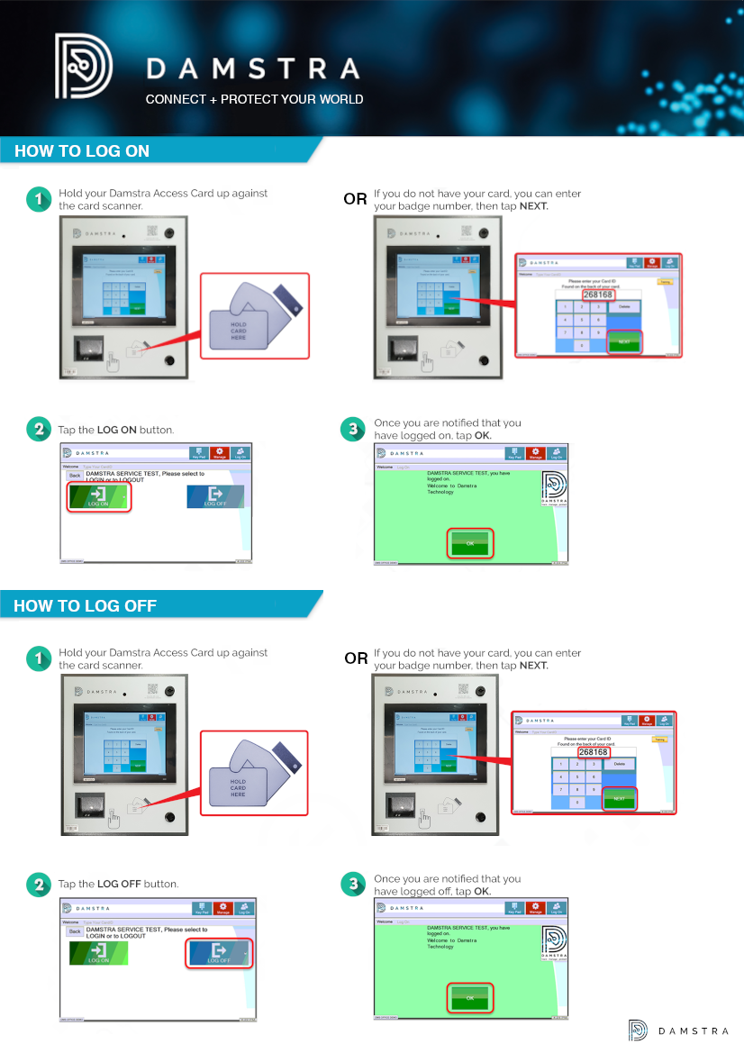 How To Log On & Off Damstra