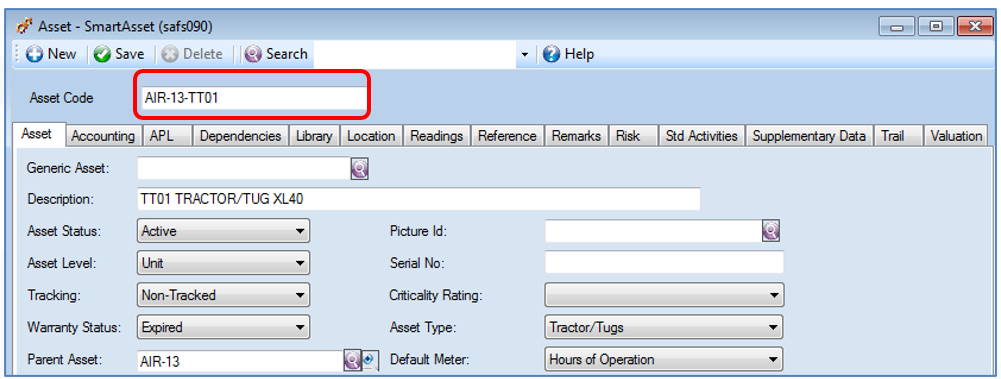 Creating new assets – Damstra
