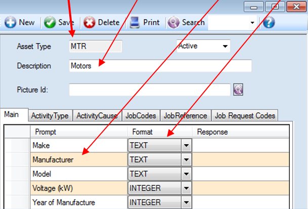 Code tables - Asset – Damstra